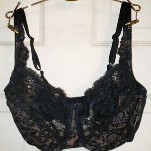 Lunaire black underwire bra 32DDD